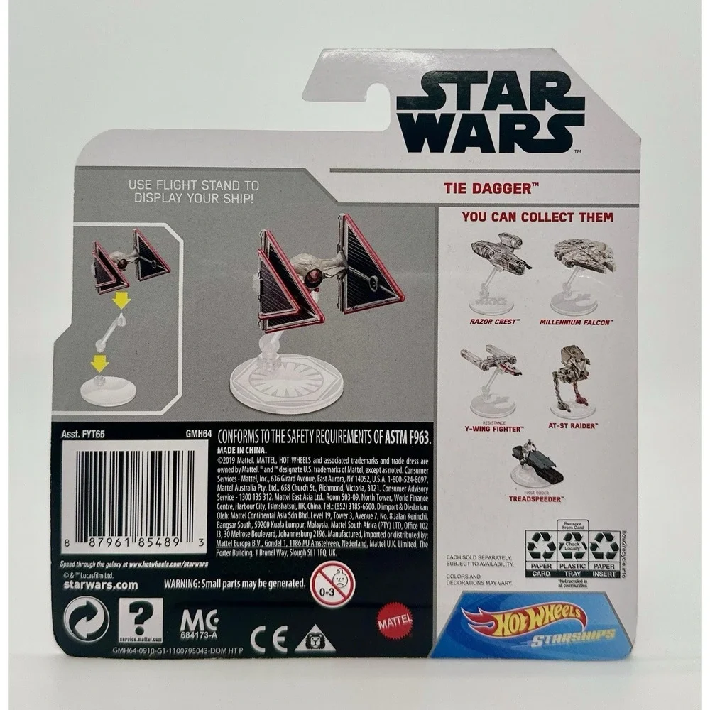 Hot Wheels Star Wars Starships FYT65 5 of 6 Ships Tie Razor Falcon AT-ST YWing